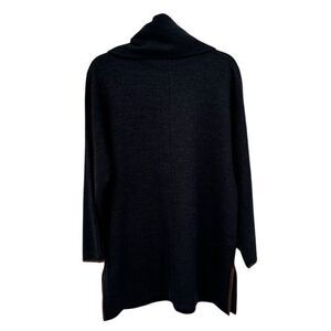Soft Surroundings Cotswold Wool Blend Cowl Neck Tunic Sweater Gray‎ Medium